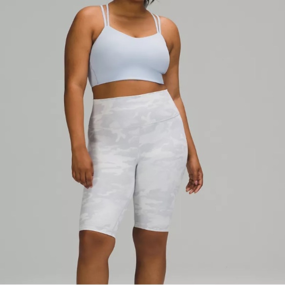 Lululemon Athletica White Camo Bike Shorts